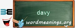 WordMeaning blackboard for davy